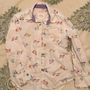 Girls’s Unicorn Button Down